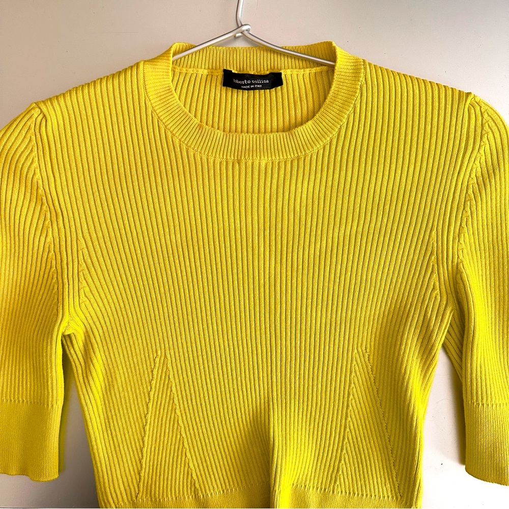 Small Roberto Collina Knit Crop Top - Yellow / Green
